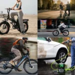 Bicicleta elétrica estacionada em via urbana