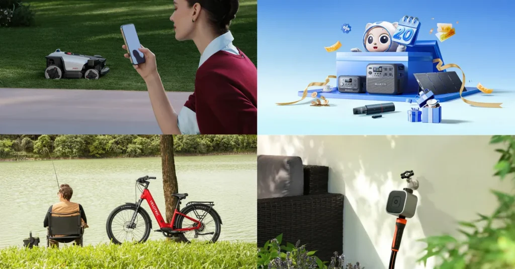 Equipamentos de tecnologia verde e jardinagem inteligente
